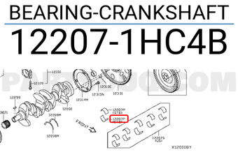 Nissan 122071HC4B BEARING-CRANKSHAFT