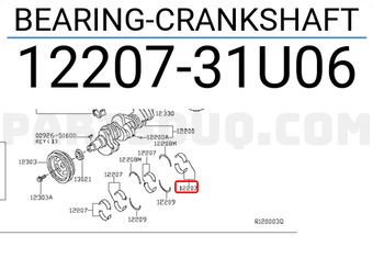 Nissan 1220731U06 BEARING-CRANKSHAFT