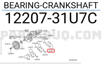 Nissan 1220731U7C BEARING-CRANKSHAFT