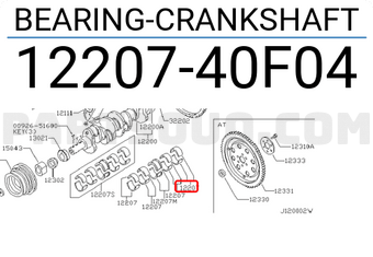 Nissan 1220740F04 BEARING-CRANKSHAFT