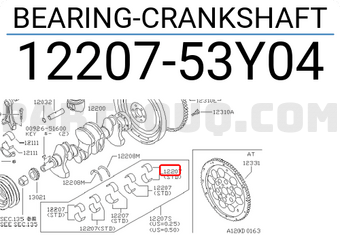 Nissan 1220753Y04 BEARING-CRANKSHAFT