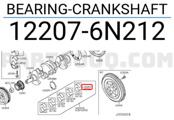 Nissan 122076N212 BEARING-CRANKSHAFT