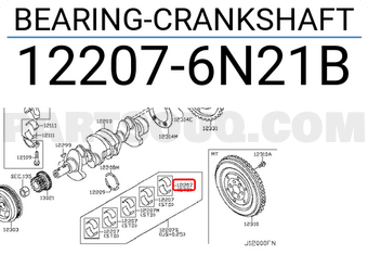 Nissan 122076N21B BEARING-CRANKSHAFT