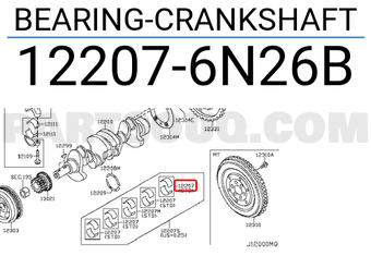 Nissan 122076N26B BEARING-CRANKSHAFT