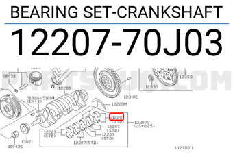 Nissan 1220770J03 BEARING SET-CRANKSHAFT