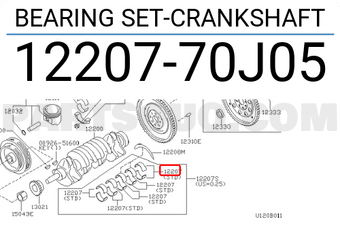 Nissan 1220770J05 BEARING SET-CRANKSHAFT