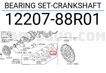 Nissan 1220788R01 BEARING SET-CRANKSHAFT