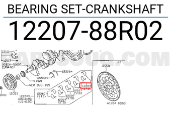 Nissan 1220788R02 BEARING SET-CRANKSHAFT