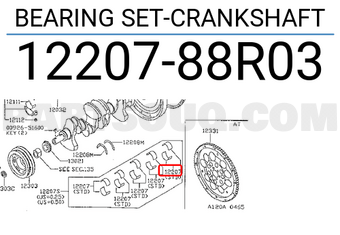 Nissan 1220788R03 BEARING SET-CRANKSHAFT
