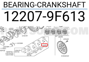 Nissan 122079F613 BEARING-CRANKSHAFT