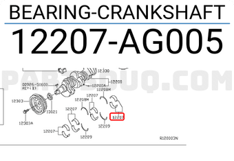 Nissan 12207AG005 BEARING-CRANKSHAFT