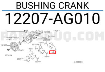 Nissan 12207AG010 BUSHING CRANK