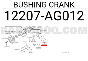Nissan 12207AG012 BUSHING CRANK