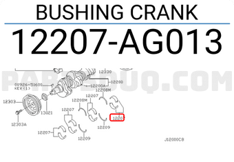 Nissan 12207AG013 BUSHING CRANK
