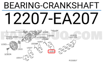Nissan 12207EA207 BEARING-CRANKSHAFT