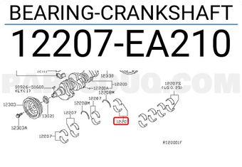 Nissan 12207EA210 BEARING-CRANKSHAFT