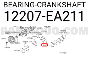 Nissan 12207EA211 BEARING-CRANKSHAFT