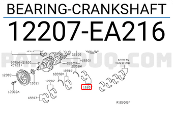 Nissan 12207EA216 BEARING-CRANKSHAFT