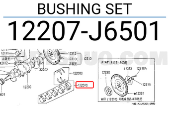 Nissan 12207J6501 BUSHING SET