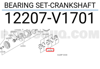 Nissan 12207V1701 BEARING SET-CRANKSHAFT