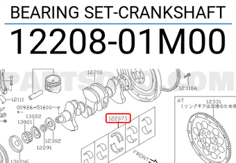 Nissan 1220801M00 BEARING SET-CRANKSHAFT