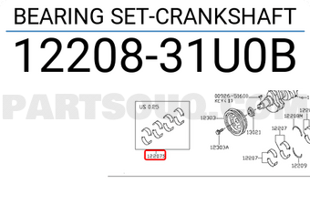 Nissan 1220831U0B BEARING SET-CRANKSHAFT