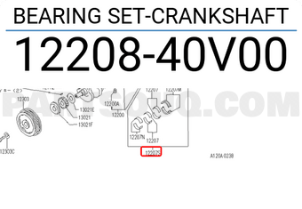 Nissan 1220840V00 BEARING SET-CRANKSHAFT