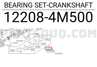 Nissan 122084M500 BEARING SET-CRANKSHAFT