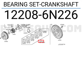 Nissan 122086N226 BEARING SET-CRANKSHAFT