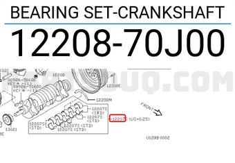 Nissan 1220870J00 BEARING SET-CRANKSHAFT