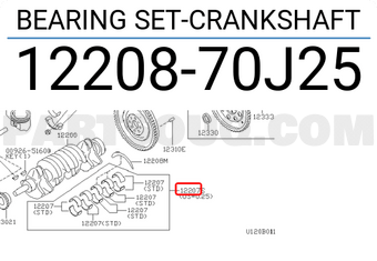 Nissan 1220870J25 BEARING SET-CRANKSHAFT
