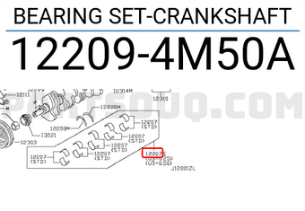 Nissan 122094M50A BEARING SET-CRANKSHAFT