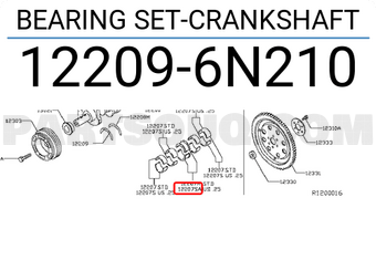 Nissan 122096N210 BEARING SET-CRANKSHAFT