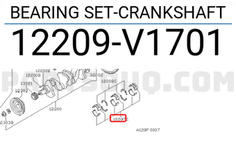 Nissan 12209V1701 BEARING SET-CRANKSHAFT