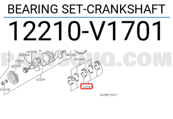 Nissan 12210V1701 BEARING SET-CRANKSHAFT