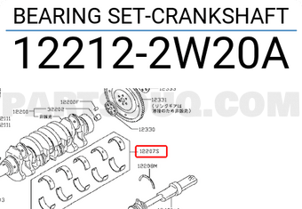 Nissan 122122W20A BEARING SET-CRANKSHAFT