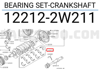 Nissan 122122W211 BEARING SET-CRANKSHAFT