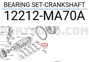 Nissan 12212MA70A BEARING SET-CRANKSHAFT
