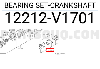 Nissan 12212V1701 BEARING SET-CRANKSHAFT
