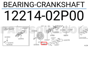 Nissan 1221402P00 BEARING-CRANKSHAFT