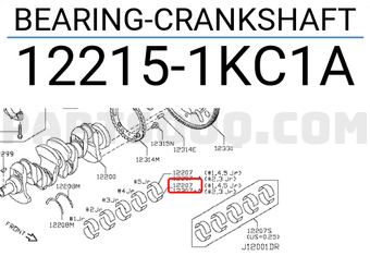 Nissan 122151KC1A BEARING-CRANKSHAFT