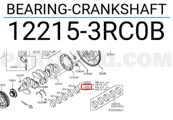 Nissan 122153RC0B BEARING-CRANKSHAFT