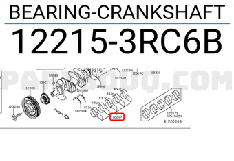 Nissan 122153RC6B BEARING-CRANKSHAFT