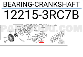 Nissan 122153RC7B BEARING-CRANKSHAFT