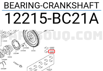 Nissan 12215BC21A BEARING-CRANKSHAFT