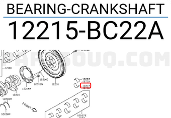 Nissan 12215BC22A BEARING-CRANKSHAFT
