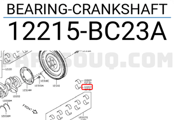 Nissan 12215BC23A BEARING-CRANKSHAFT