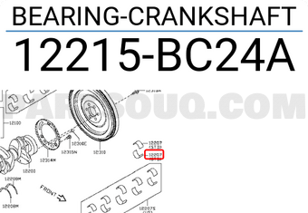 Nissan 12215BC24A BEARING-CRANKSHAFT