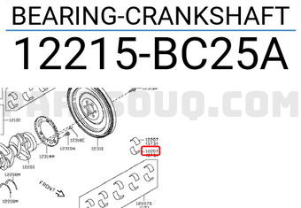 Nissan 12215BC25A BEARING-CRANKSHAFT