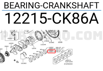 Nissan 12215CK86A BEARING-CRANKSHAFT